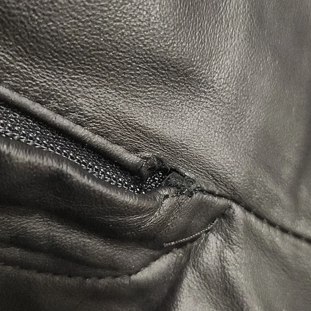 Vintage Cedars Petites High Rise Black Leather Pleated Trousers Tapered Pants - Picture 15 of 15